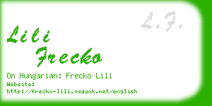 lili frecko business card